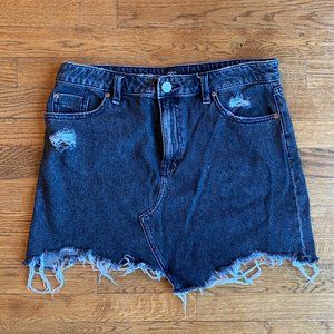 BDG grey denim mini skirt, large